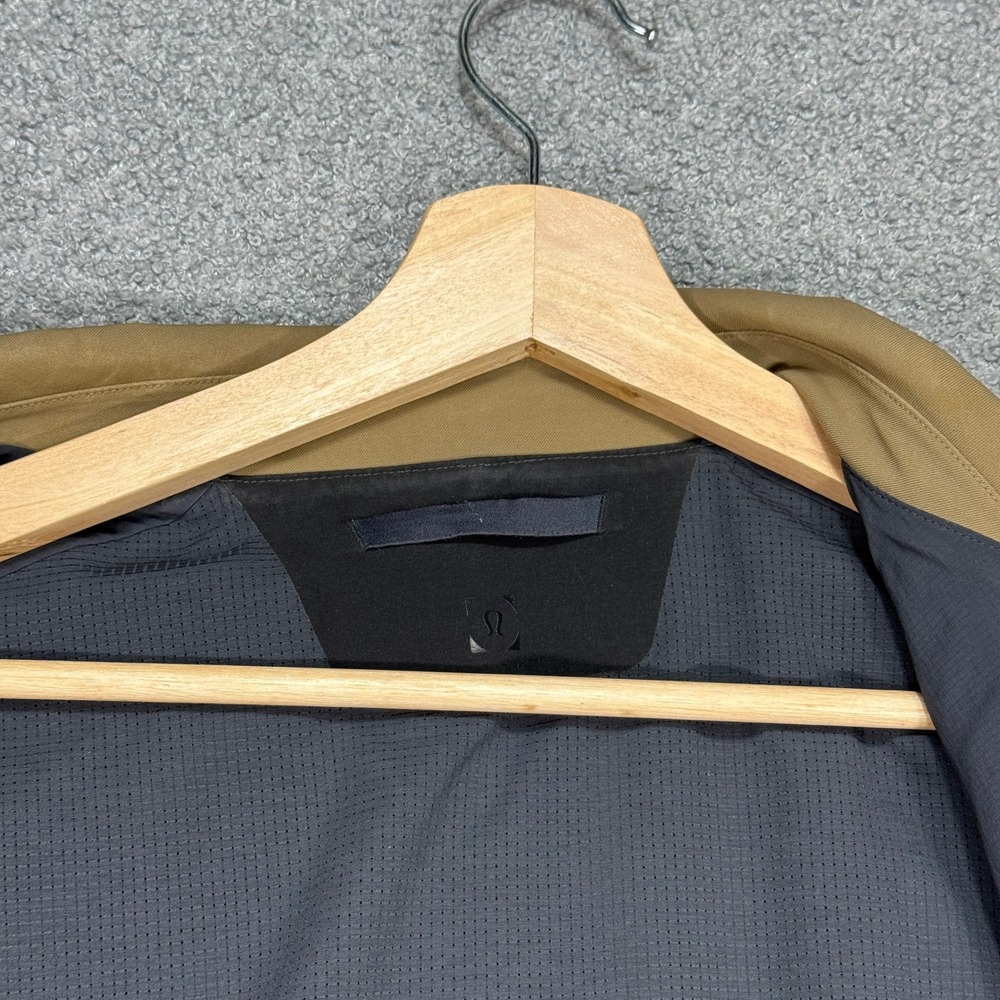 Lululemon Drivers Trench Coat Men's Large Brown Water Repellant Overcoat Outdoor - Picture 11 of 16